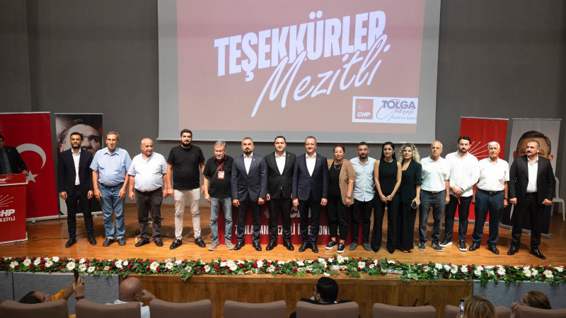 TOLGA GÖKÇELİ, CHP 7. OLAĞAN MEZİTLİ İLÇE KONGRESİNDE İLÇE BAŞKANI SEÇİLDİ